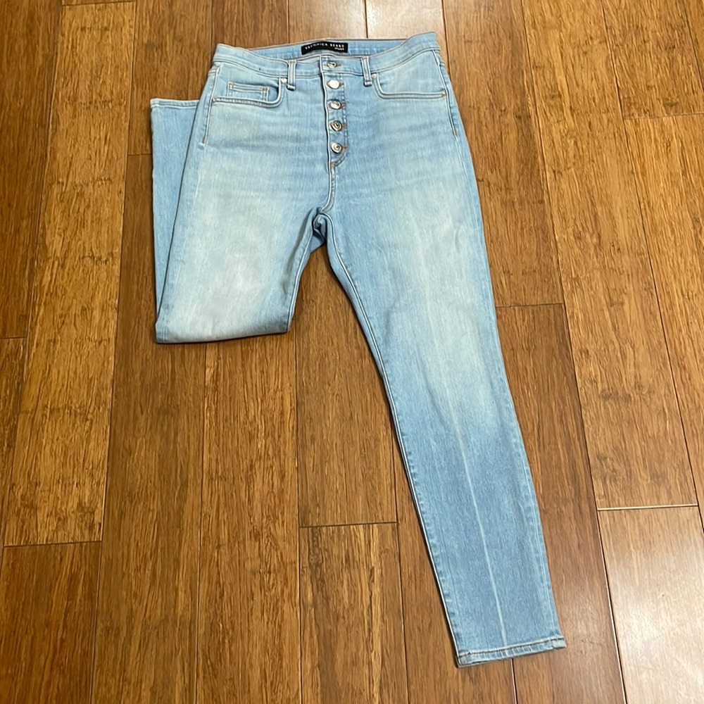 Veronica Beard High Waisted Button Fly Jeans - image 2